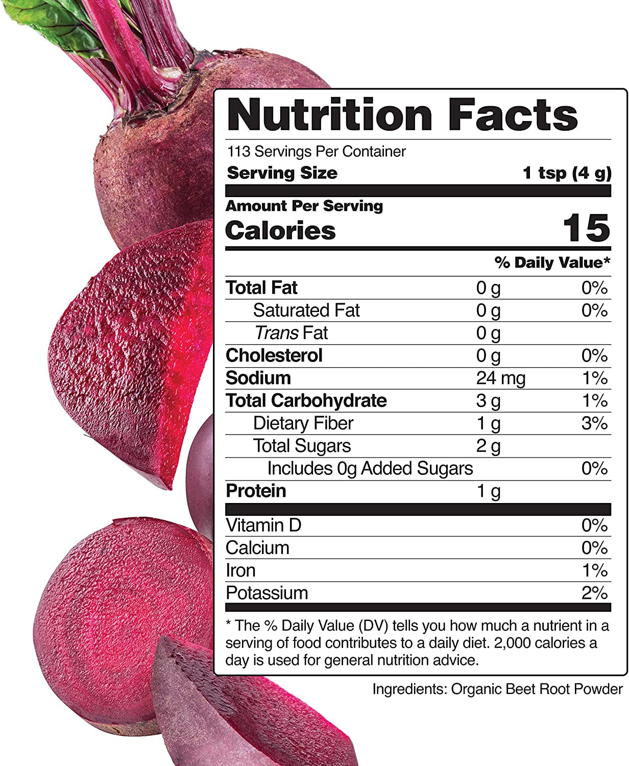 Nations Nutrition Pure Beet Root Powder Organic - Nitric Oxide Circulation Superfood, Supports Blood Flow & Heart Health - Increase Stamina & Natural Energy, 30+ Servings (1 LB Bag)