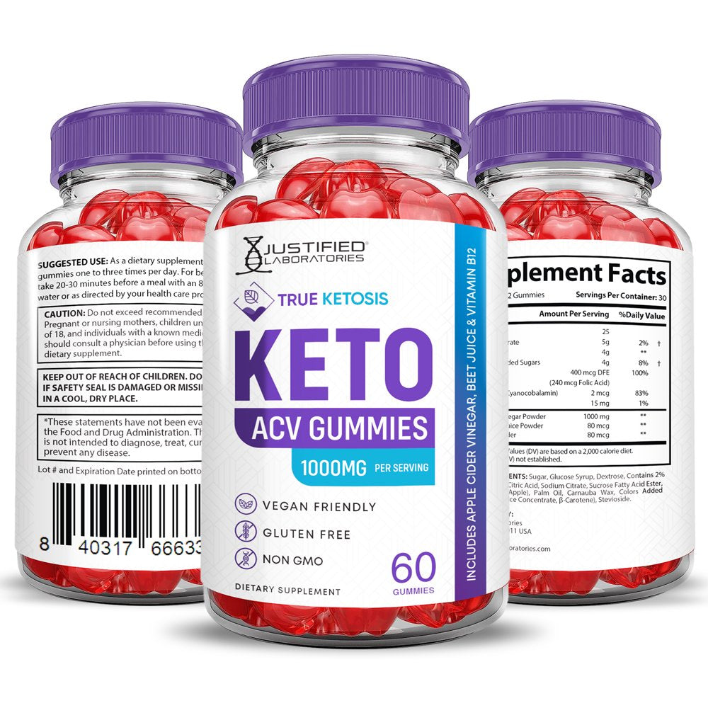 True Ketosis Keto ACV Gummies 1000Mg & Keto ACV Pills 1275MG Bundle