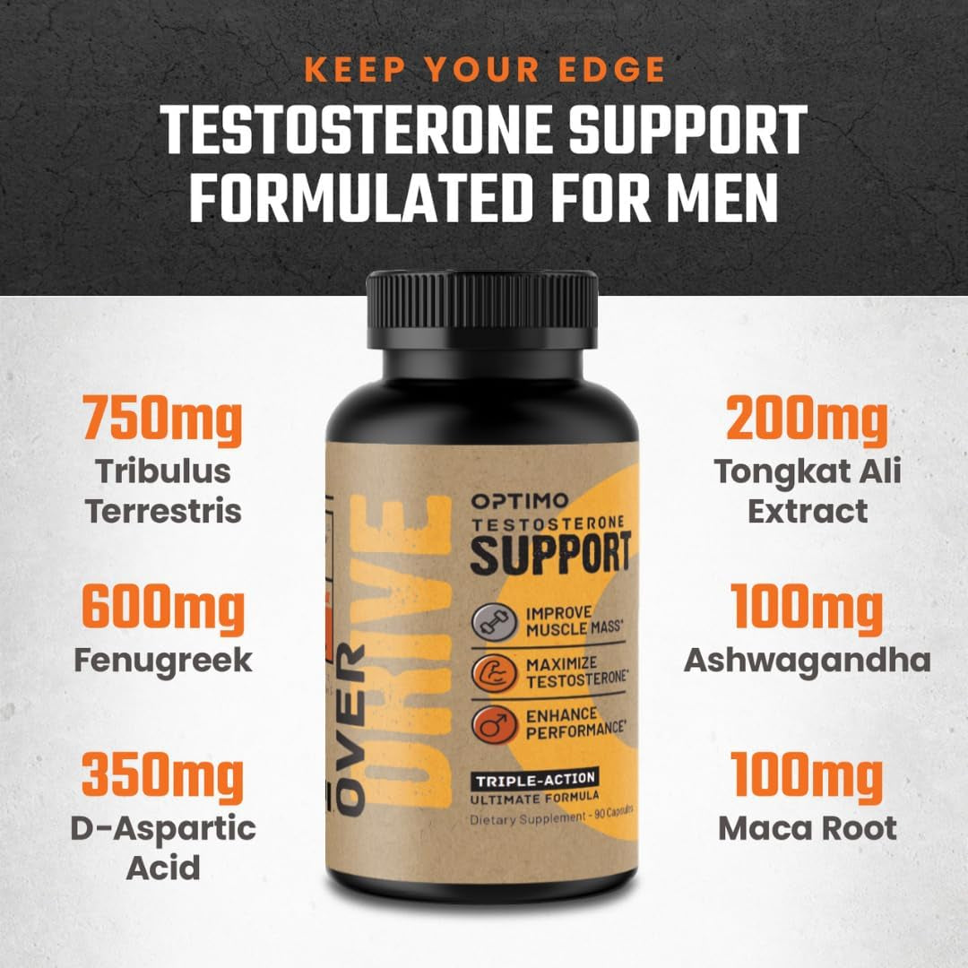 Ultimate Natural Testosterone Formula | Maximize Testosterone | Libido | Muscle + DAA + Tongkat Ali + Maca + Tribulus + Boron + Fenugreek + Ashwagandha | 90 Capsules