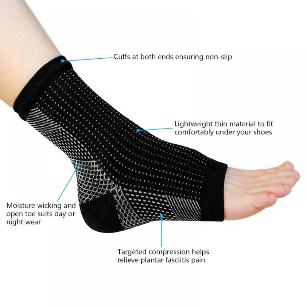 2 Pairs Ankle Brace for Foot Support - Ankle Compression Sleeve for Heel & Ankle Pain Relief - Neuropathy for Men & Women