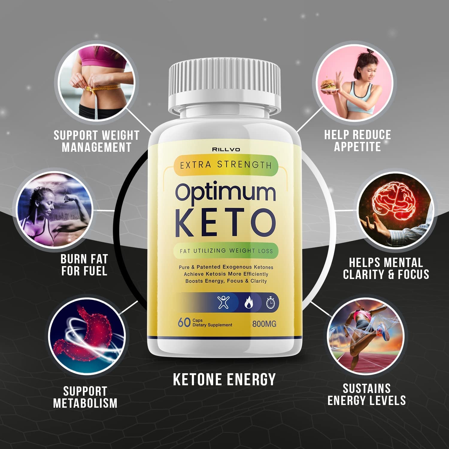 (2 Pack) Optimum Keto Pills Advanced Ketogenic Formula (120 Capsules)