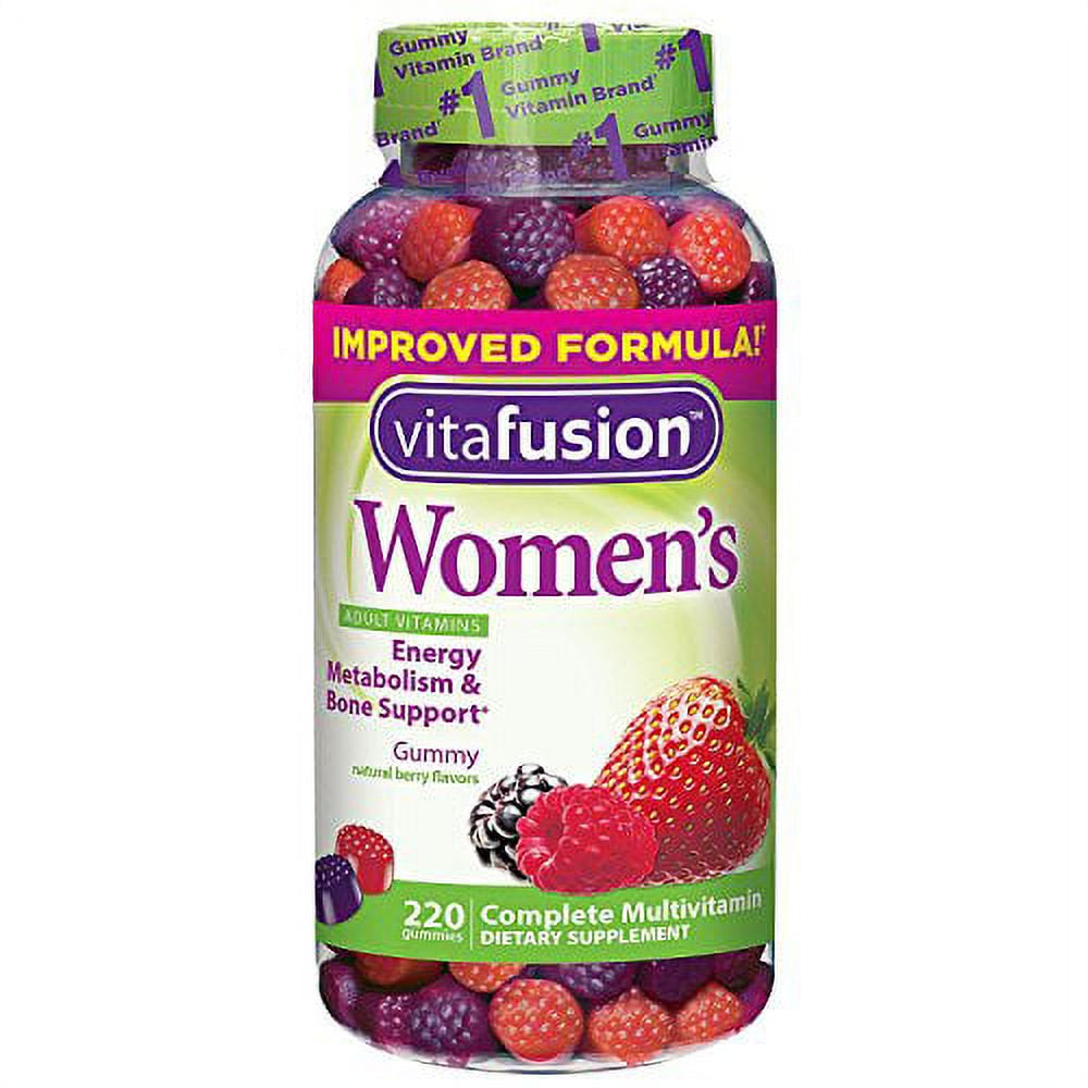 Vitafusion Women'S Complete Multivitamin Natural Berry Gummies for Adults - 2 Bottles, 220 Gummies Each
