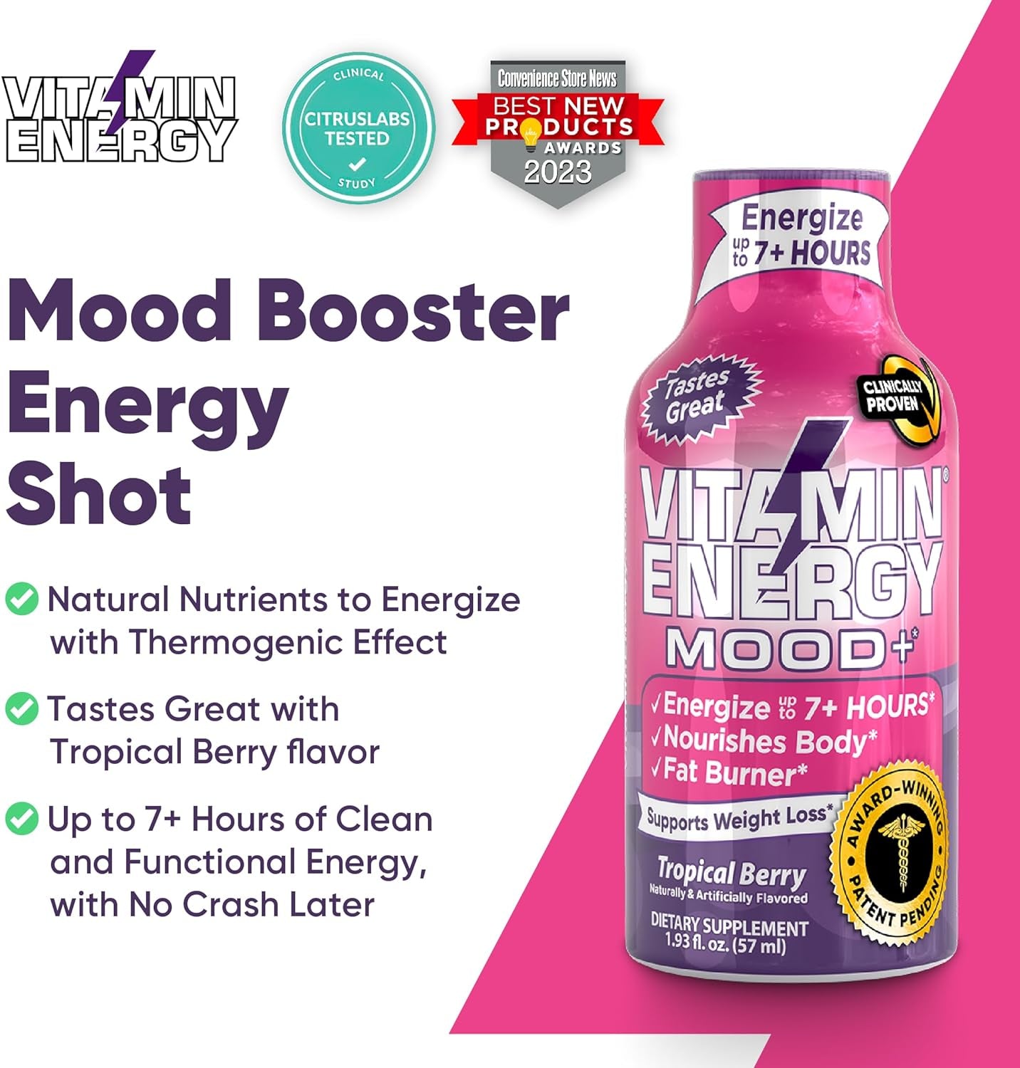 Vitamin Energy Mood+ and Focus Energy Drink Shot Bundle