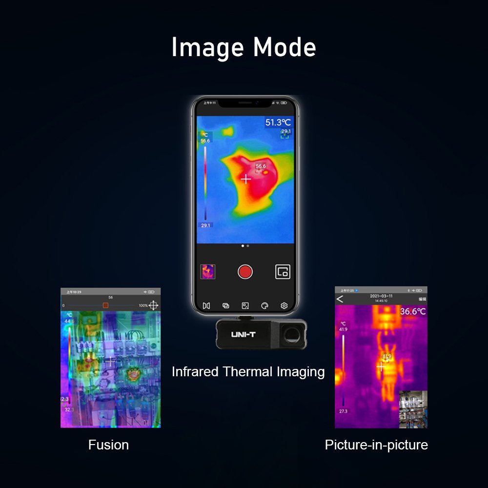 UNI,T Uti120Mobile Infrared Thermal Imager , Imaging Camera for Android Phones, Type,C Interface