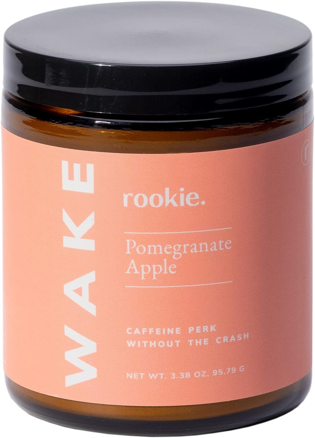 Wake Natural Energy Drink Powder by Rookie Wellness, Stress Relief, Brain Supplements for Memory and Focus, Metabolism & Mood Booster - Ashwagandha, B12 & B Complex Vitamin Supplement (30 Servings)