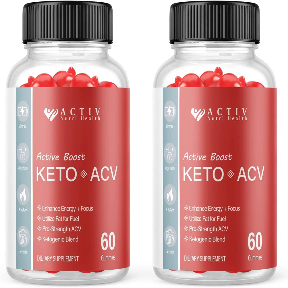 (2 Pack) Activ Active Boost Keto ACV Gummies - Supplement for Weight Loss - Energy & Focus Boosting Dietary Supplements for Weight Management & Metabolism - Fat Burn - 120 Gummies