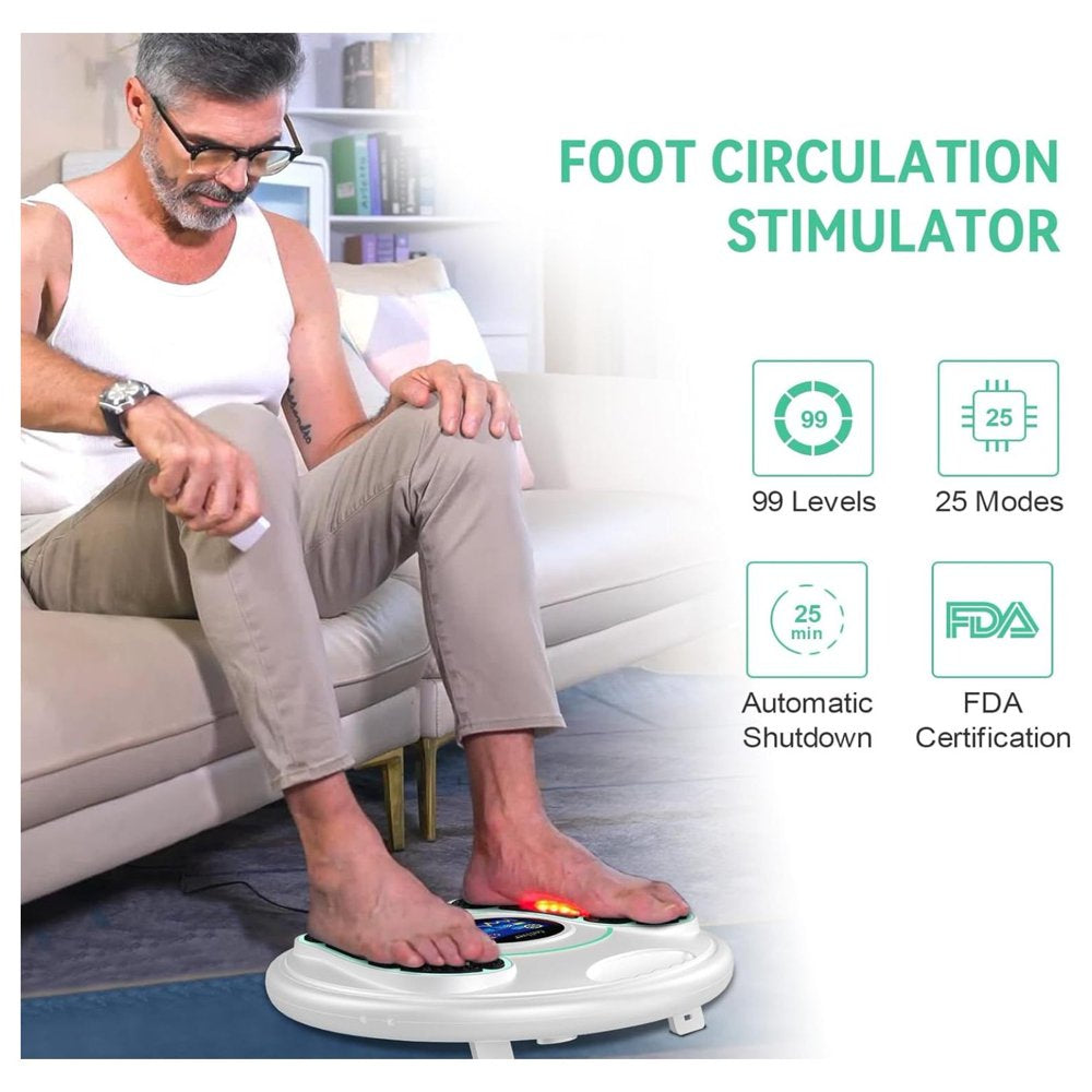 FSA or HSA Eligible Foot Stimulator Foot Circulation Massager with EMS System and 4 TENS Units for Feet and Body Pain Relief,Neuropathy & Plantar Fasciitis, Control