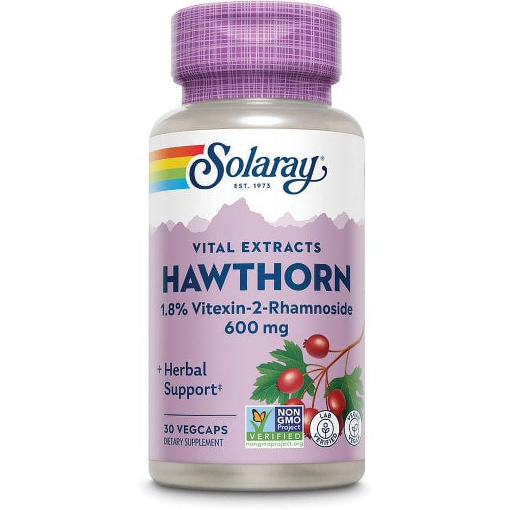 Solaray One Daily Hawthorn Extract 600 Mg Capsules, 30 Ct