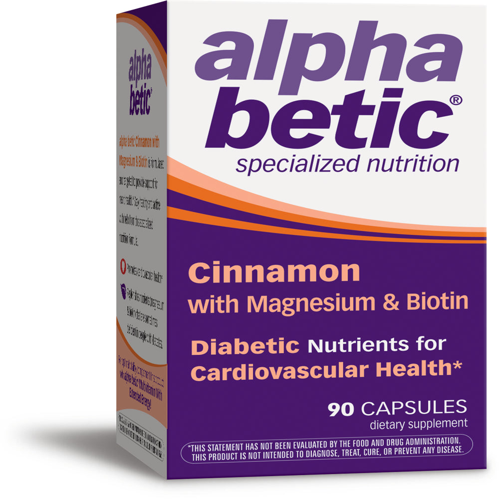 Alpha Betic Cinnamon plus Chromium & Biotin Diabetic Nutrient Capsules, 90 Ct