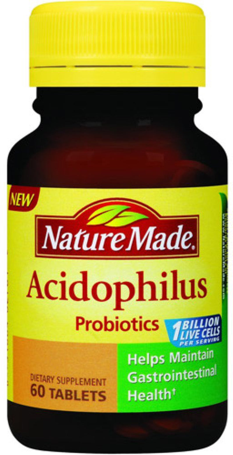 Nature Made Acidophilus Probiotics Tablets 60 Ea (Pack of 4)