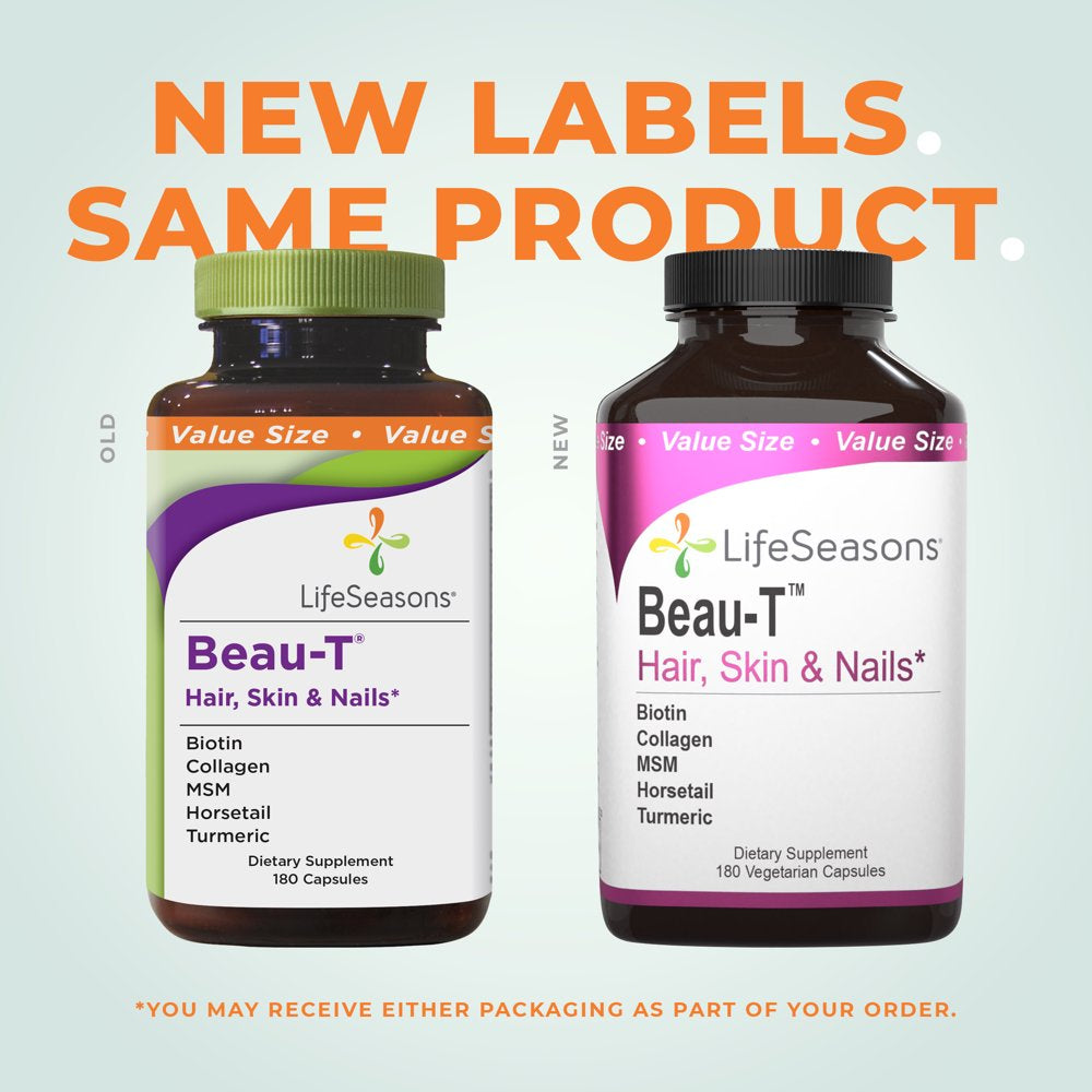 Beau-T, Hair, Skin & Nails, 180 Capsules, Lifeseasons