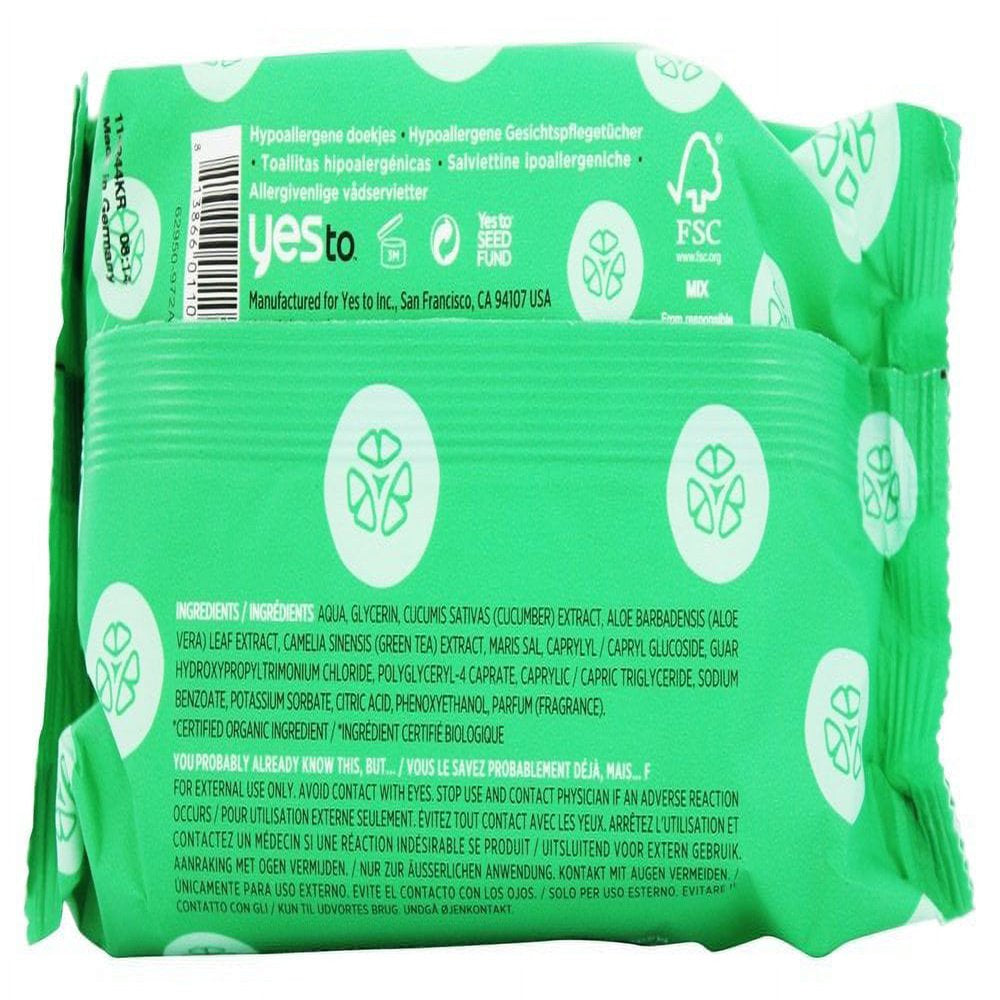 Yes to Cucumbers Soothing Makeup Remover Wipes, 30 Ct