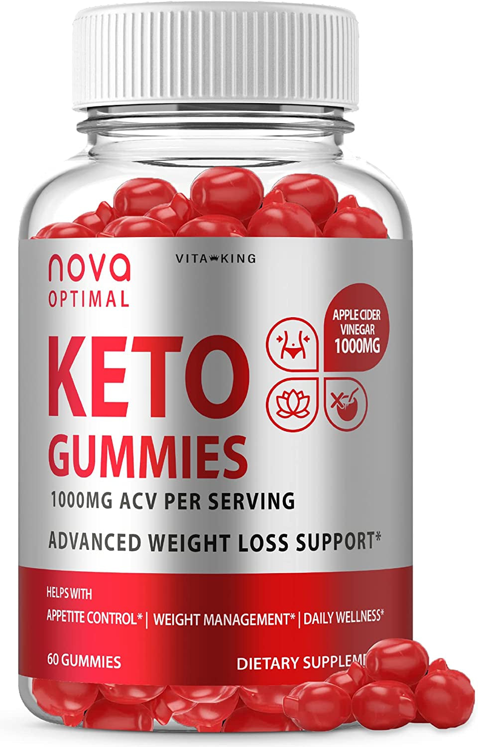 Nova Optimal Keto ACV Gummies Nova Optimal ACV Gummies Nova Optimal Keto Gummies (60 Gummies)