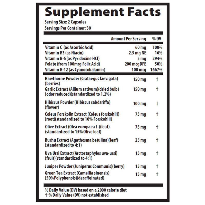 (5 Pack) Gluco Tru Premium Blood Pressure Support Formula 688MG 300 Capsules