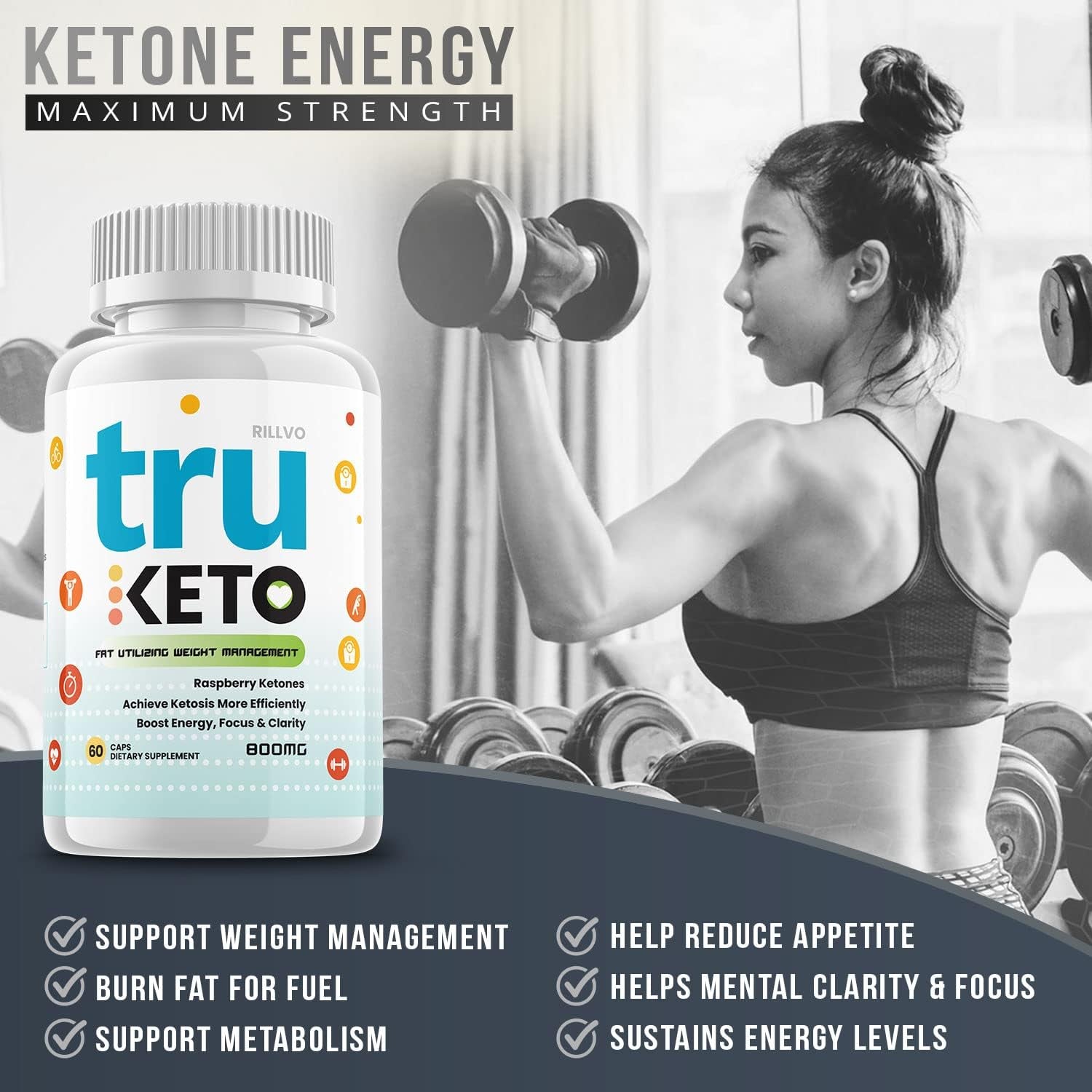 (3 Pack) Tru Keto Pills, Advanced Ketogenic Formula (180 Capsules)