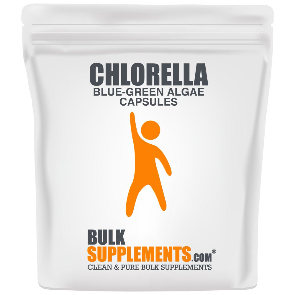 Bulksupplements.Com Chlorella Blue-Green Algae Capsules - Chlorella Spirulina Tablets - Blue Green Algae Capsules - Chlorella Pills (100 Gelatin Capsules - 17 Servings)