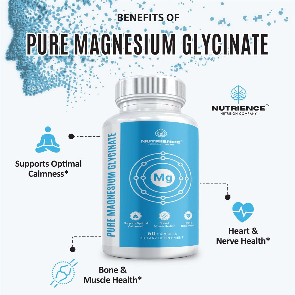 Magnesium Glycinate 400Mg - Magnesium Pills for Women and Men for Improved Sleep Support, Stress Relief & Cramp Defense - 180 Capsules