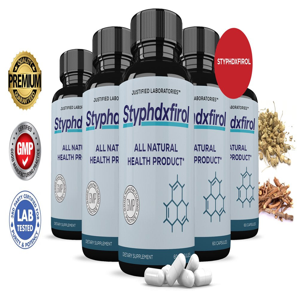 (5 Pack) Styphdxfirol 1484MG All Natural Advanced Men'S Heath Performance Formula 300 Capsules