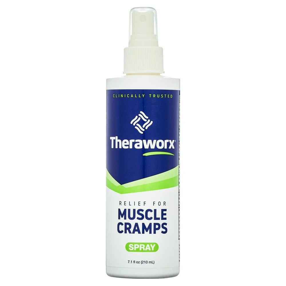 Theraworx Relief Fast Acting Spray for Leg Cramps, Foot Cramps and Muscle Soreness, 7.1 Oz