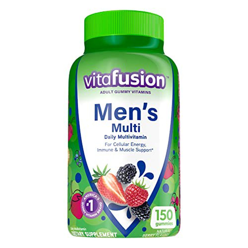 Vitafusion Gummy Vitamins Berry Flavored Daily Multivitamins for Men, 150 Count, 2 Pack