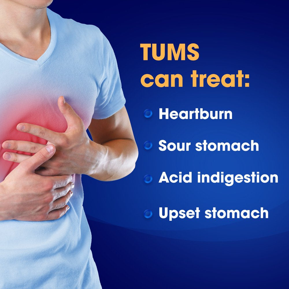 Tums Ultra Strength Heartburn Relief Chewable Antacid Tablets, Berry, 160 Count