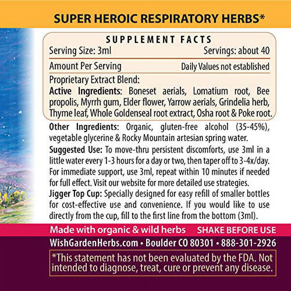 Wishgarden Herbs Serious V-Fighter - Herbal Respiratory Immune Activator, Soothes Irritated Lungs and Support for Discomforts Related to Body Aches and Fever, Respiratory Response Tincture (4Oz)