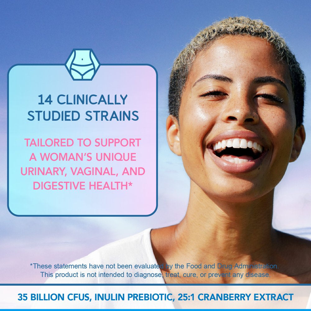 Beauty Probiotics for Women, 35 Billion CFU 14 Strains with Biotin, Collagen, Prebiotics for Digestive Health, Hair Skin and Nails, Vaginal Probiotics Supplement, Shelf Stable, 30 Caps