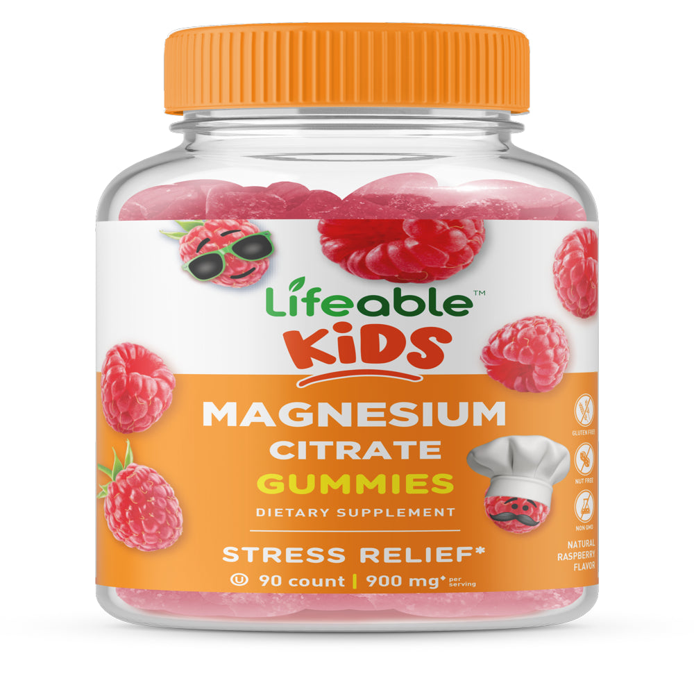 Lifeable Magnesium Citrate for Kids – 900 Mg - 90 Gummies