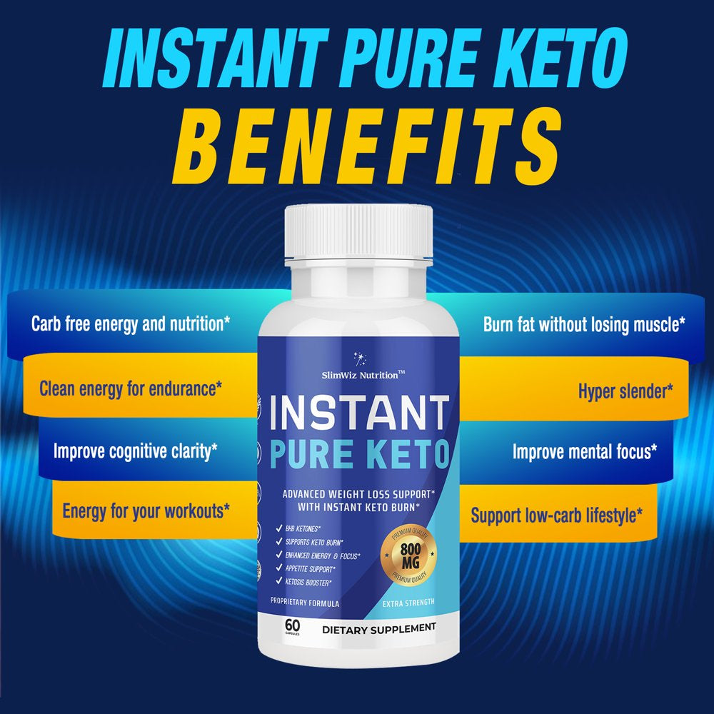 3-Pack Instant Keto Weight Loss - Fast Keto Pills to Burn Fat & Lose Unwanted Belly Fat - 1 Bottle