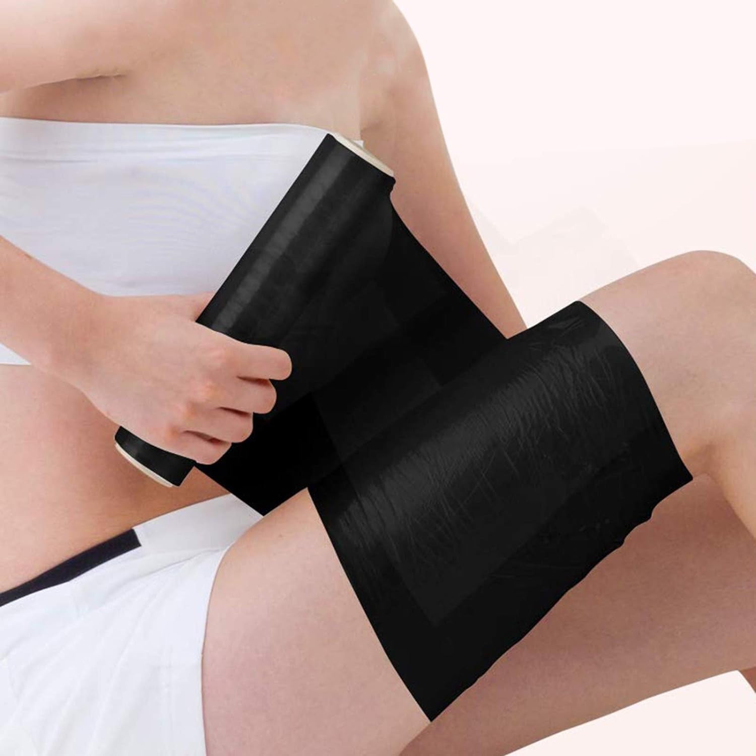 1PC Cellulite Osmotic Body Paper Osmotica Wrap Burning Plastic Waist Beauty Tools All Kinds Shower Products (Black, One Size)