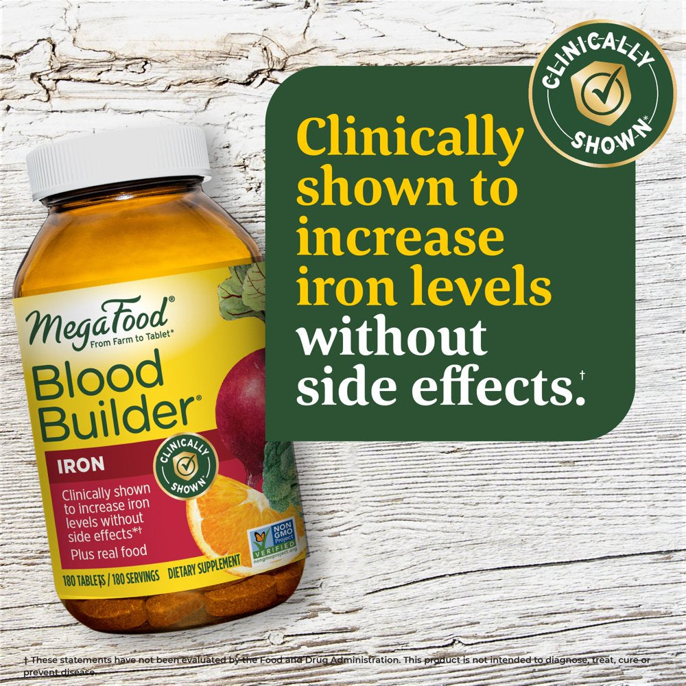 Megafood Blood Builder 180 Tabs Increases Iron Level *