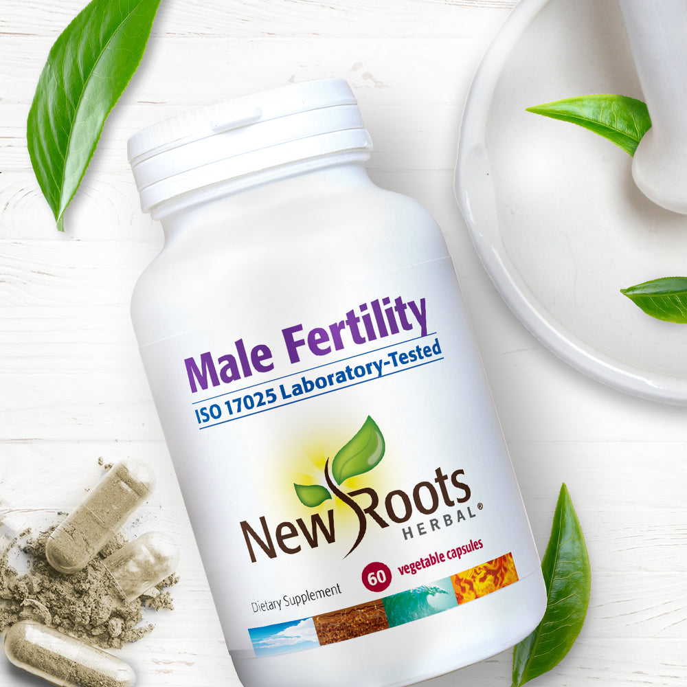 New Roots Herbal Male Fertility | Ashwagandha, Selenium, Lycopene and Eight Other Validated Nutraceuticals | 60 Veggie Caps