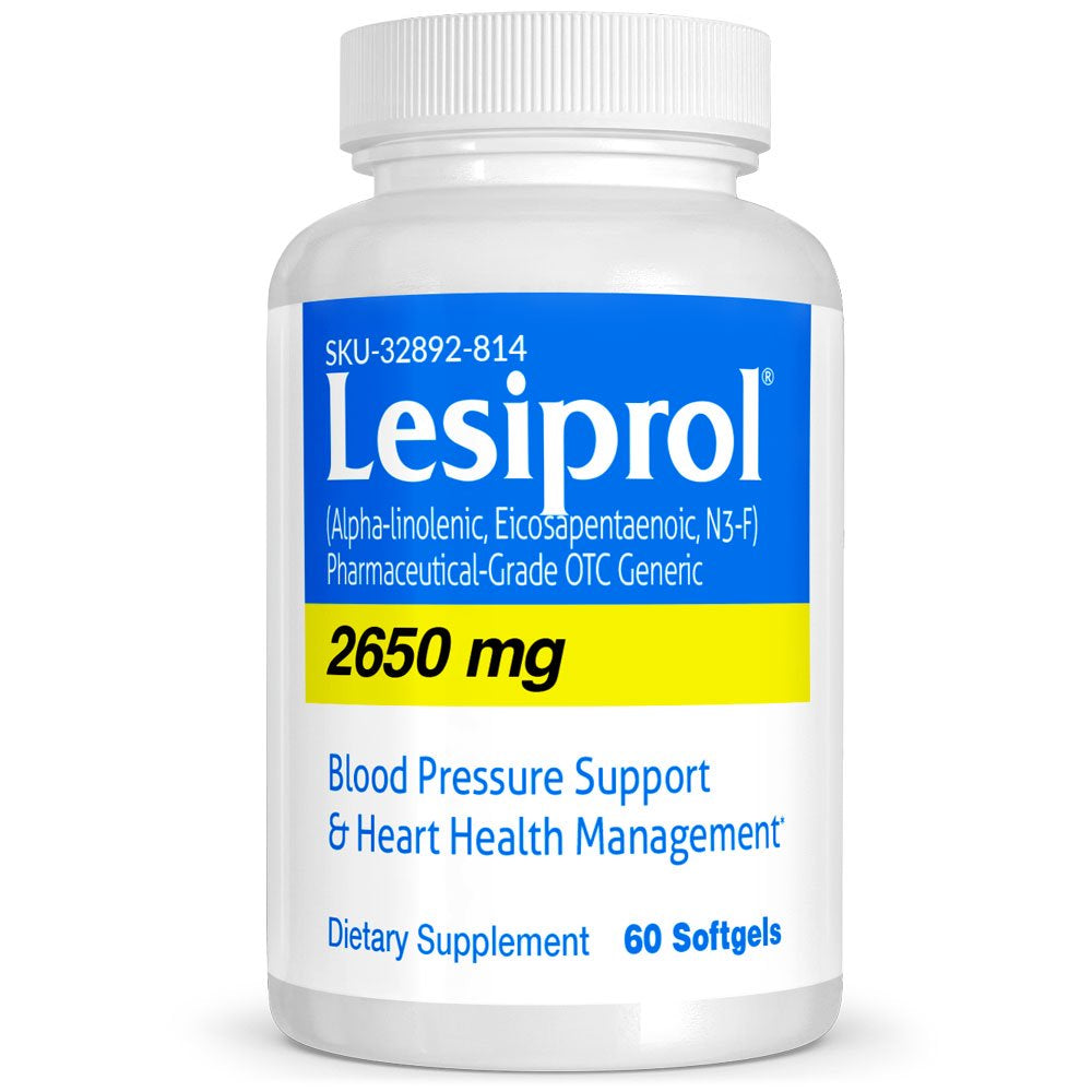 Lesiprol Pharmaceutical Grade High Blood Pressure Support, Natural Alternative Lisinopro, No Side Effects, Vitasource