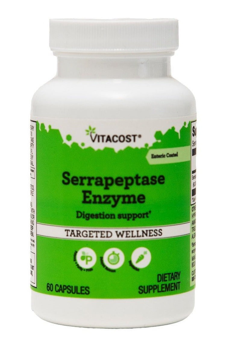 Serrapeptase Enzyme -- 60 Enteric Coated Capsules