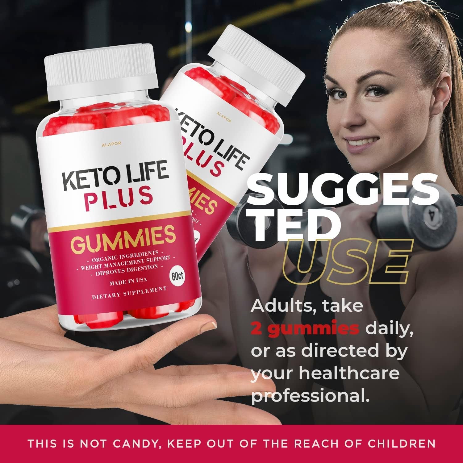 (3 Pack) Keto Life plus - New Advance Formula Apple Cider Vinegar Life plus Gummies, Ketolife plus Gummy, Life Gummys Reviews 90 Days Supply.