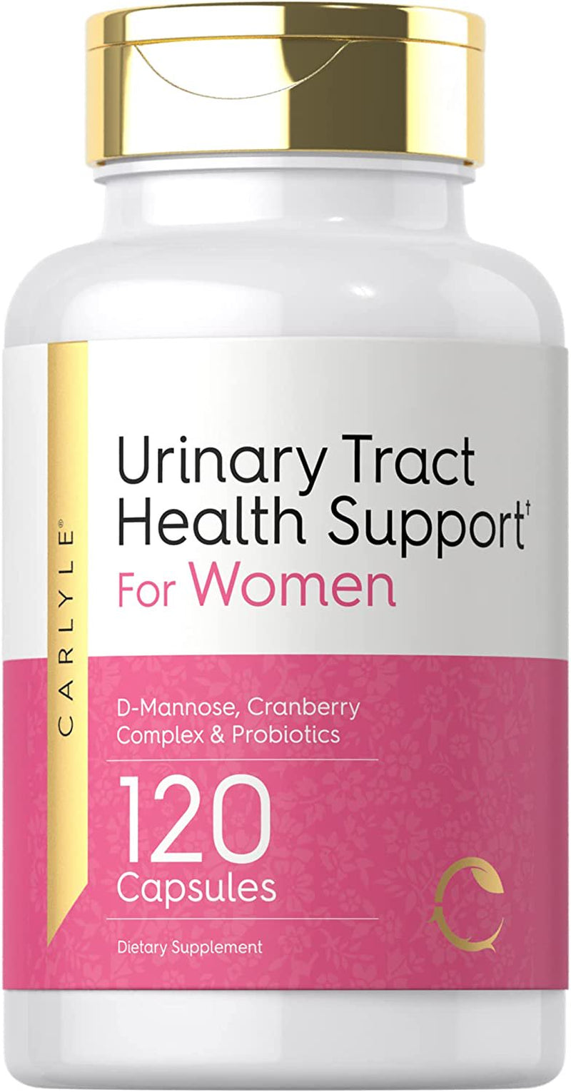 Urinary Tract Health for Women | 120 Capsules | Relief for Women | with D-Mannose, Cranberry Complex & Probiotics | Non-Gmo, Gluten Free | by Carlyle