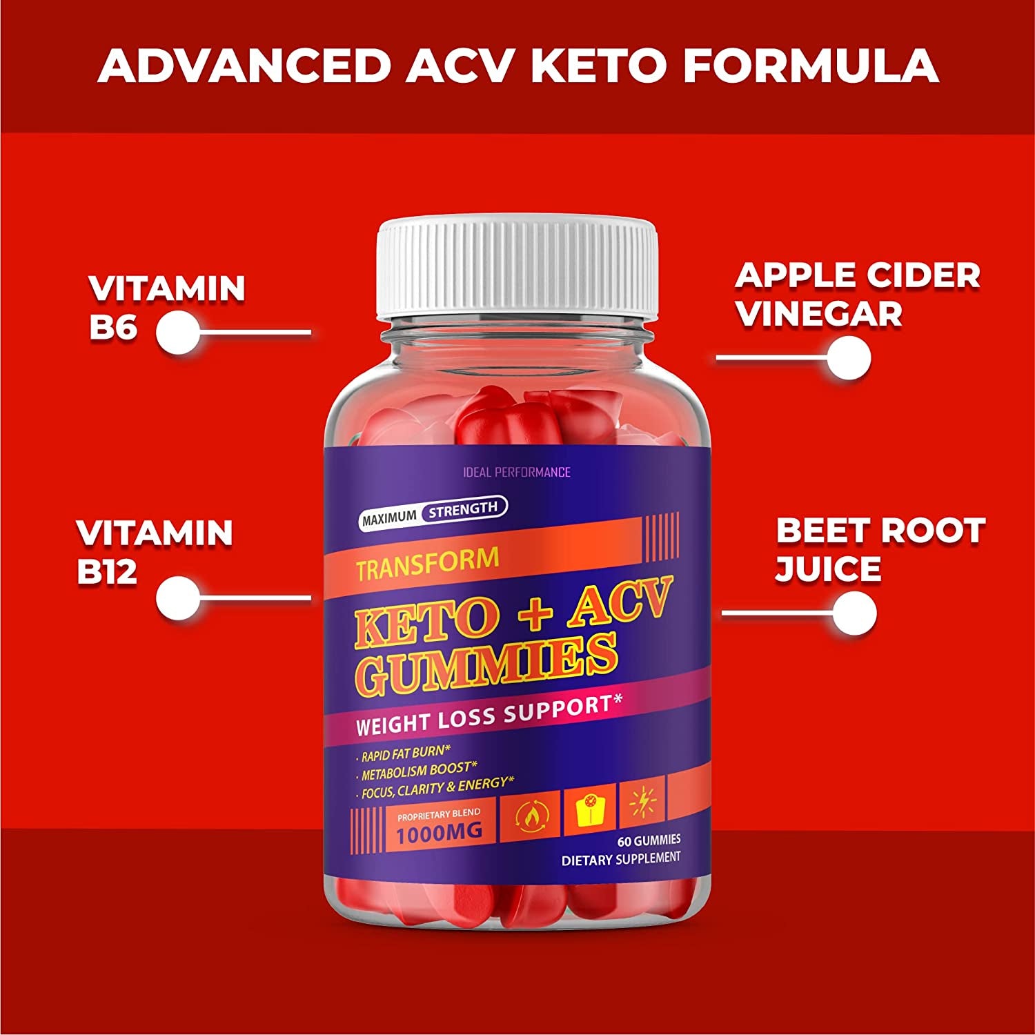 (3 Pack) Transform Keto ACV Gummies Transform Keto ACV Gummies Advanced Transform Keto plus ACV Gummies Transform Keto Apple Cider Vinegar Gummies Supplement (180 Gummies)