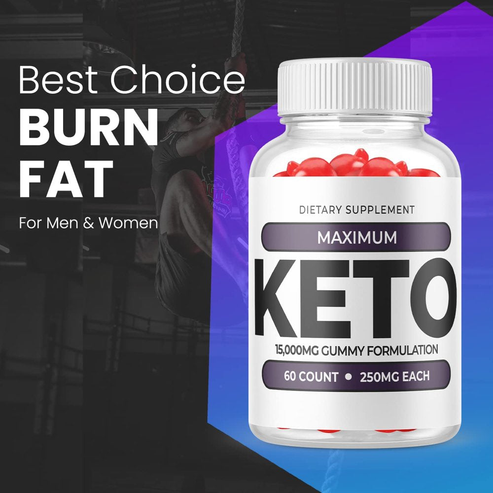 (1 Pack) Maximum Keto Gummies - Supplement for Weight Loss - Energy & Focus Boosting Dietary Supplements for Weight Management & Metabolism - Fat Burn - 60 Gummies