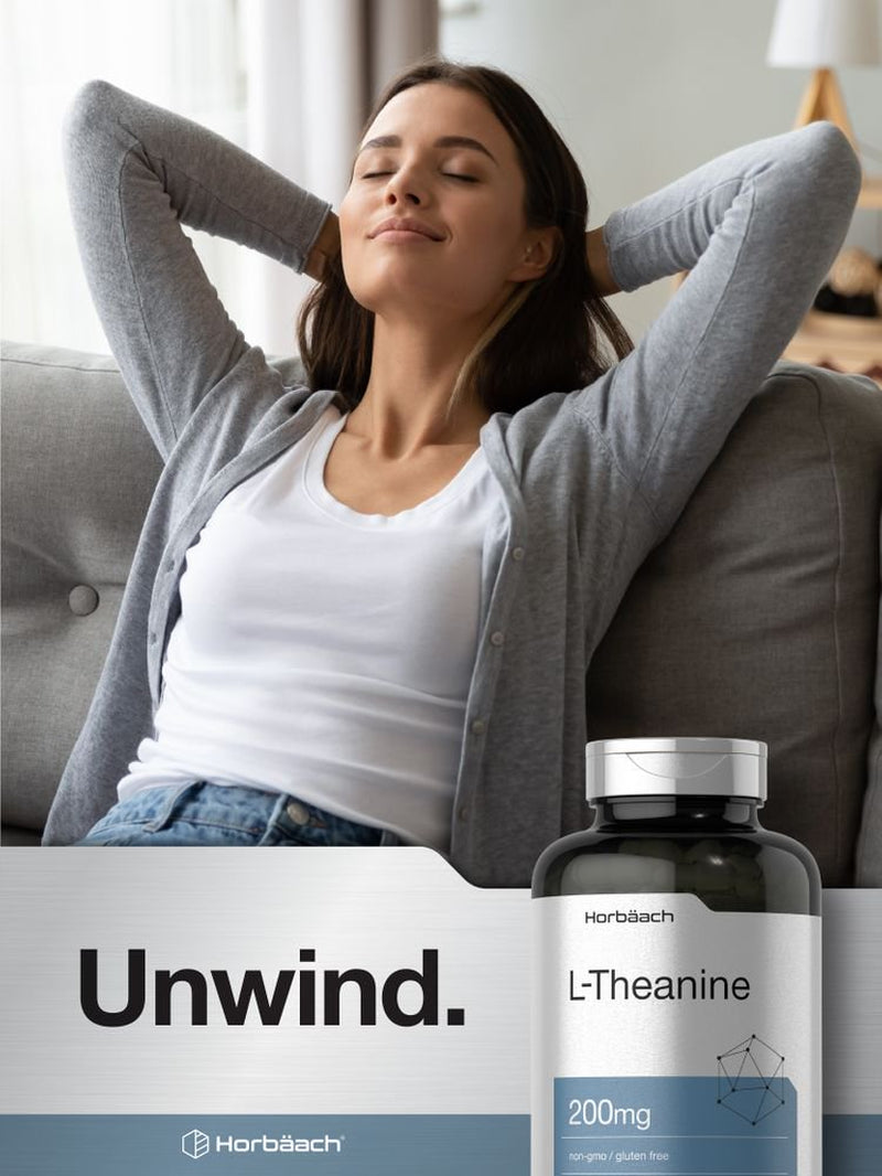 L Theanine 200Mg | 400 Capsules | Value Size | by Horbaach