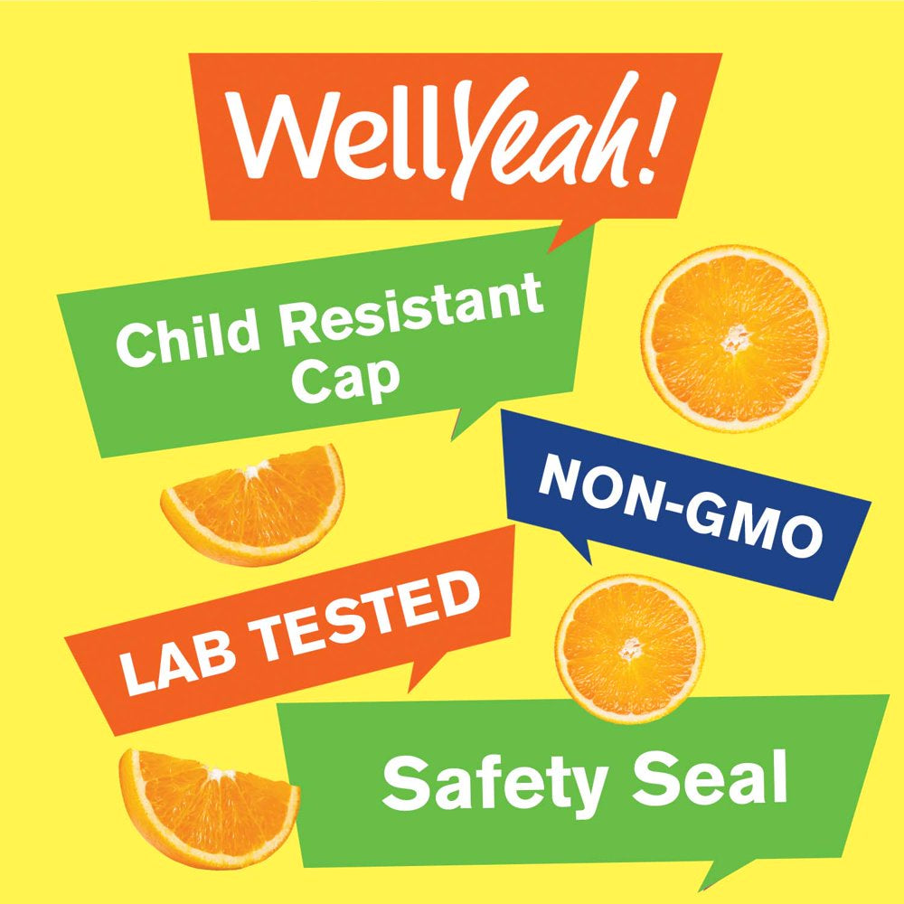 Wellyeah Organic Vitamin C + D3 + Zinc Gummies - Immune Boosting, Antioxidant-Rich, and Bone Health Supporting, USDA Organic, Vegan, and Non-Gmo - Gluten-Free, Nut-Free Gummy - 60 Count