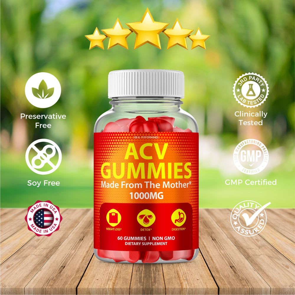 1000Mg Apple Cider Vinegar Gummy with the Mother Weight Loss (300 Gummies)