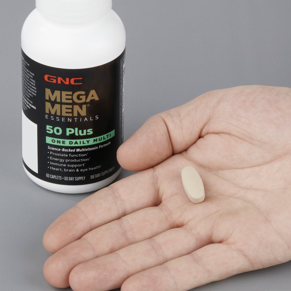 GNC Mega Men® 50-Plus One Daily Multivitamin, 60 Tablets, Vitamin and Mineral Support