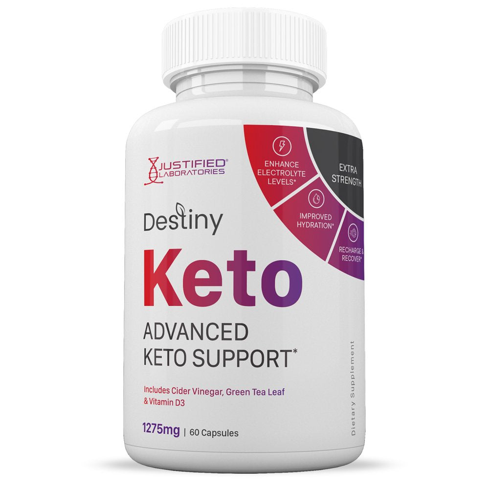 (2 Pack) Destiny Keto ACV Pills 1275Mg Alternative to Gummies Dietary Supplement 120 Capsules