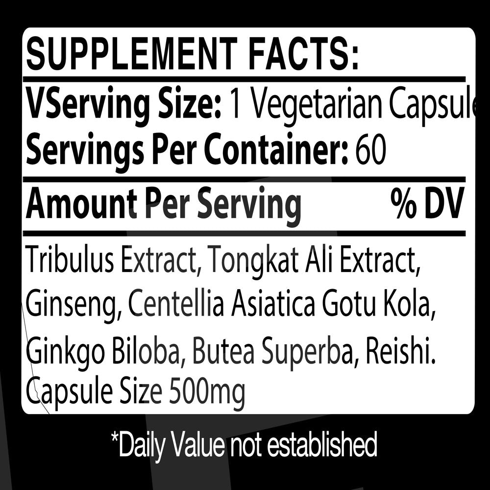 Male Adult Supplement 6 PACK LOT Tribulus Terrestris Longjack Tongkat Ali 360 Pills 1000Mg