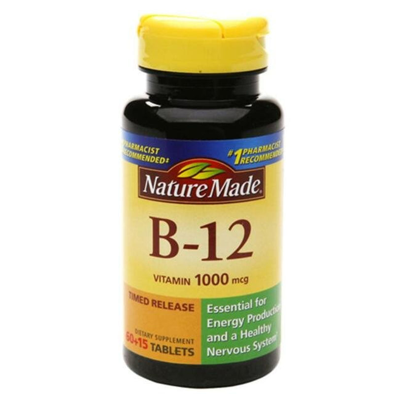 Nature Made Vitamin B-12 Timed Release Tablets, 1000 Mcg 75 Ea (Pack of 2)