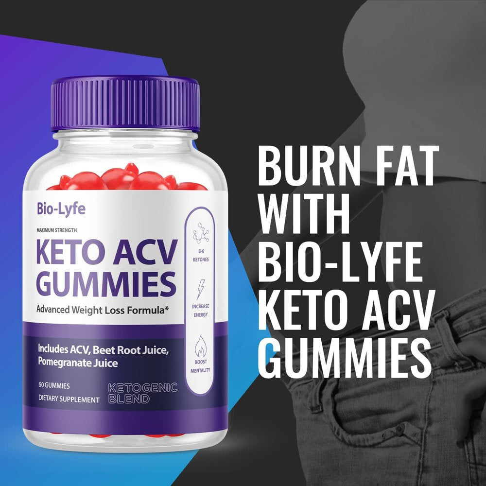 (3 Pack) Biolyfe Keto ACV Gummies - Energy & Focus Boosting Dietary Supplements for Weight Management & Metabolism - Fat Burn - 180 Gummies