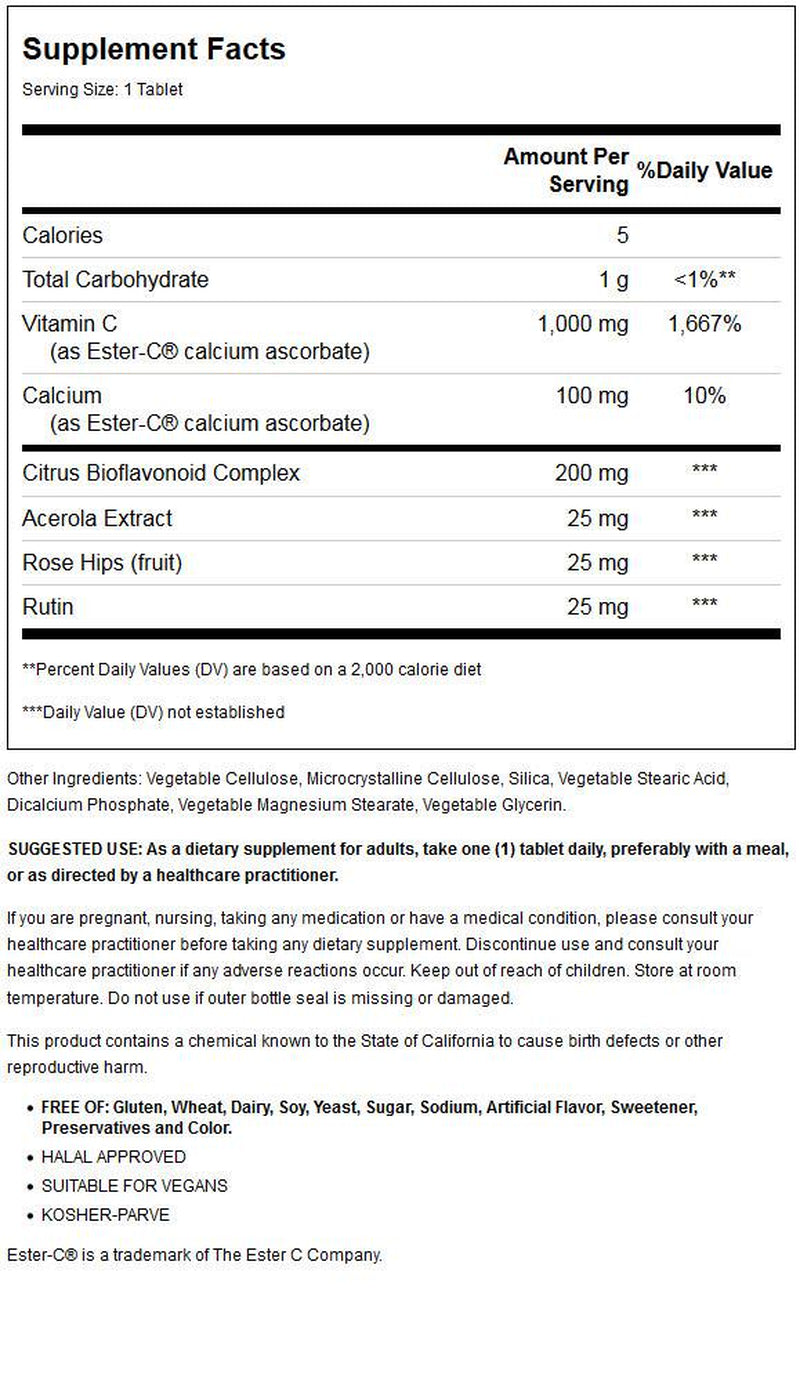 Solgar - Ester-C plus Vitamin C 1000 Mg. - 90 Tablets