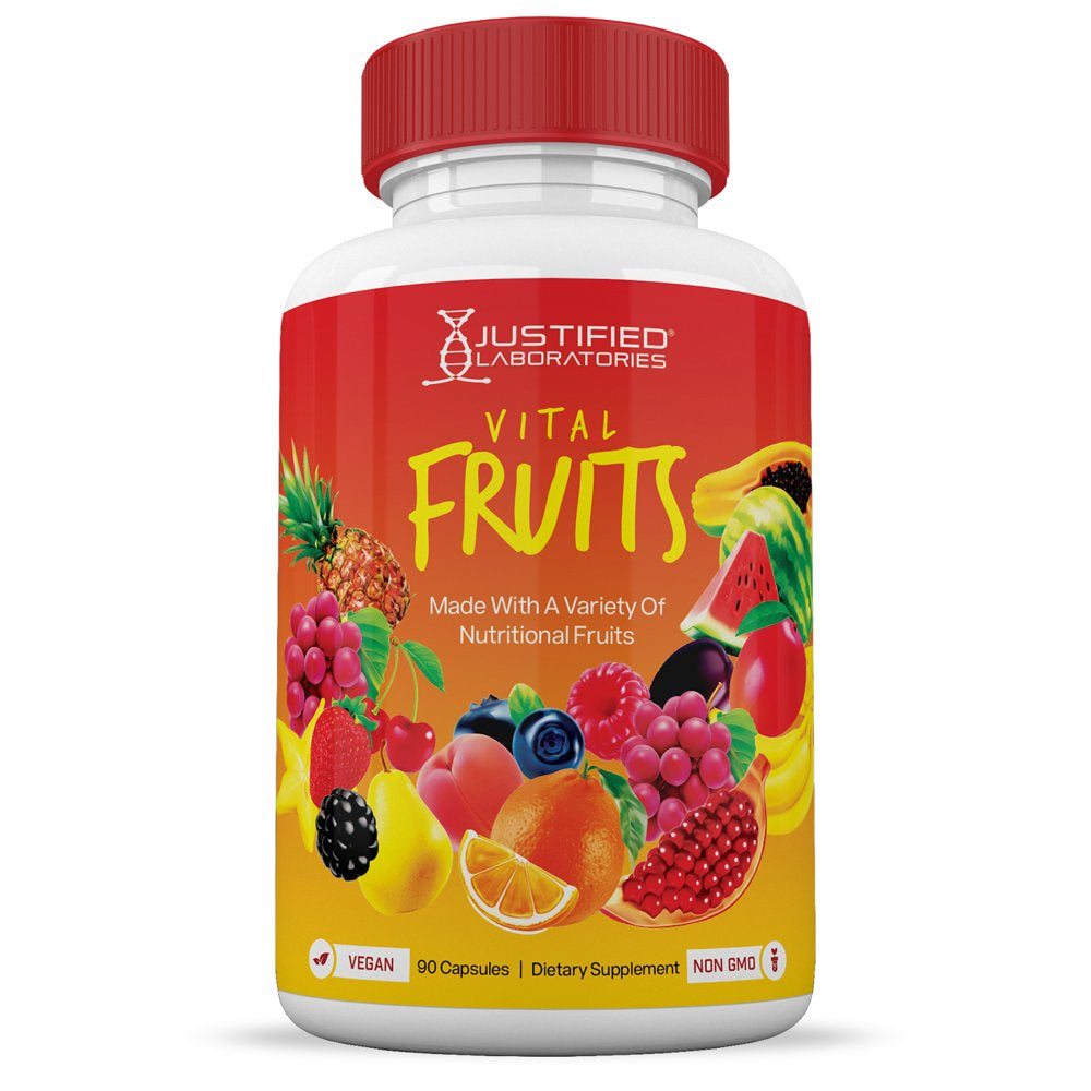 Vital Fruits and Veggies Supplement Red & Green Superfoods Whole Food Non GMO Vegan Friendly 180 Veggie Capsules 2 Bottles