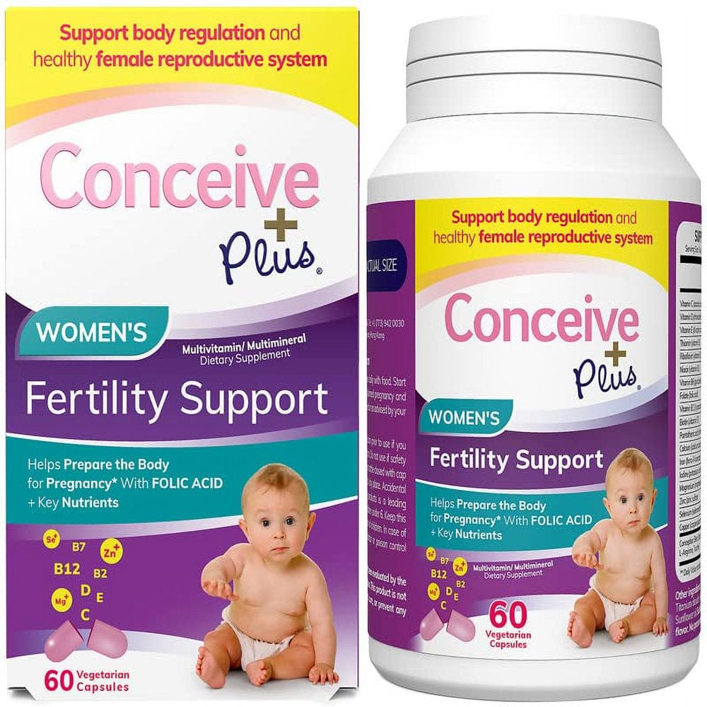 Conceive plus Womens Fertility Support - Conception Formula, Fertility Prenatal Vitamin, 60 Capsules, 30 Day Supply